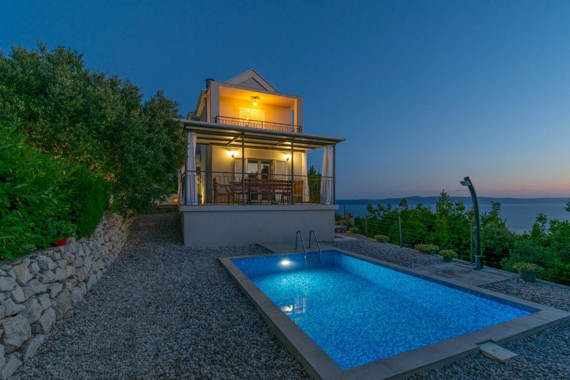 Villa With Sea View Подгора Экстерьер фото